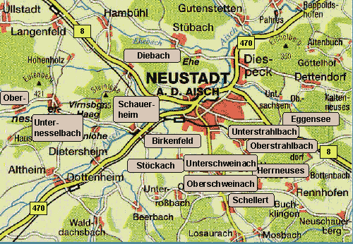 Umgebung Neustadt Aisch